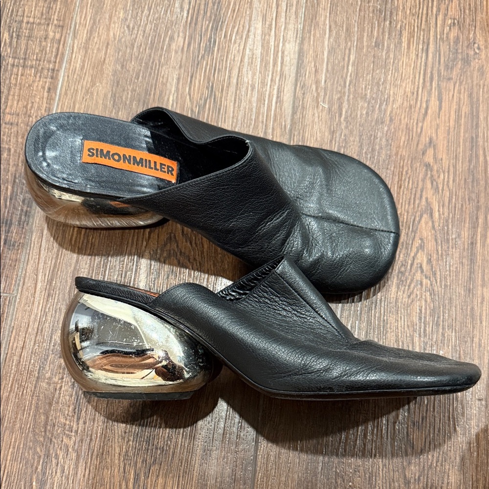Simon Miller Black Leather Mules